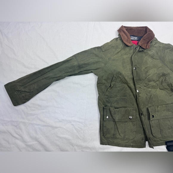 The Hundreds x Public Label Field Jacket Waxed Cotton Plaid Lined Corduroy Zip S - Picture 6 of 16